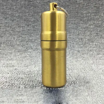 Портсигар с запечатанные банки открытый креативный водонепроницаемый алюминиевый сплав маленькая бутылка для хранения инструмент для курения мужские подарки - Цвет: Large gold