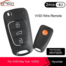 Keyecu Xhorse XKHY02EN Voor Hyundai Type Universal Remote Key Fob 3 Knop Voor Vvdi Key Tool VVDI2 (Engels Versie)