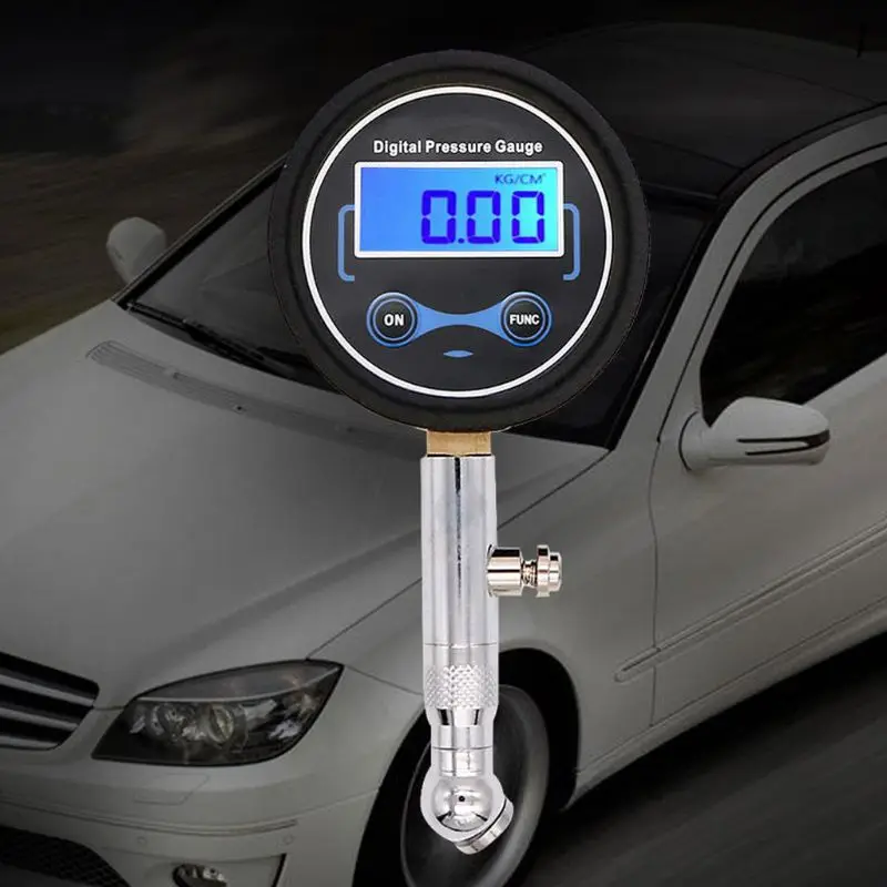 Tanie LCD cyfrowy wskaźnik ciśnienia w oponach 0-200PSI opona samochodowa ciśnienie powietrza dla sklep