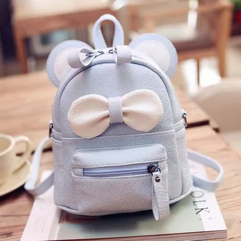

New Mini Backpack women PU leather Japanese and Korean cute bow Backpack backpack women