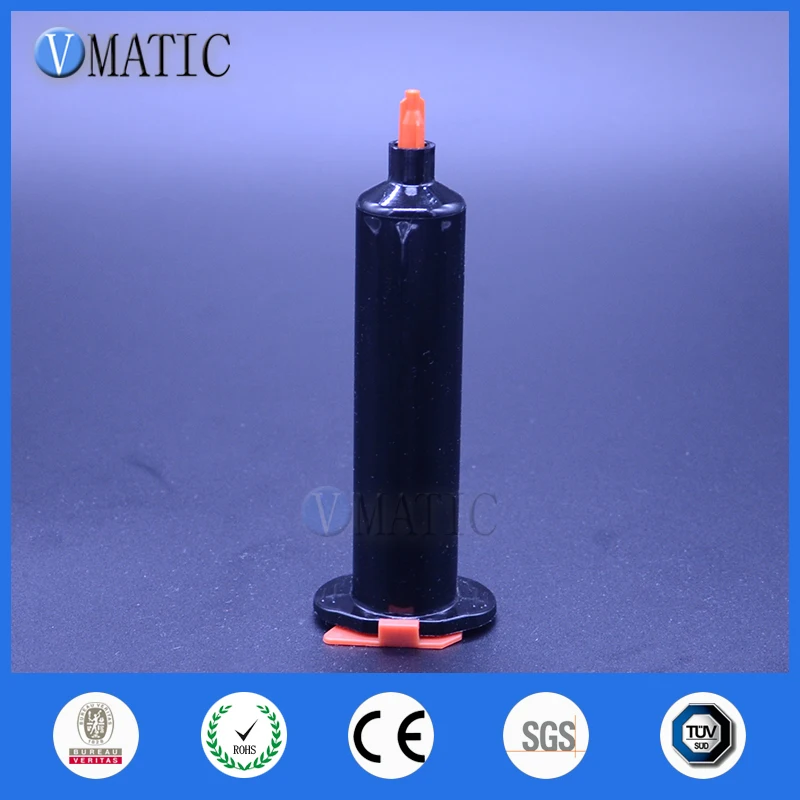 Free Shipping Wholesale 500 Sets 30cc/ml Black Glue Dispensing Pneumatic Cylinder UV Syringe Barrel With Piston & Stopper