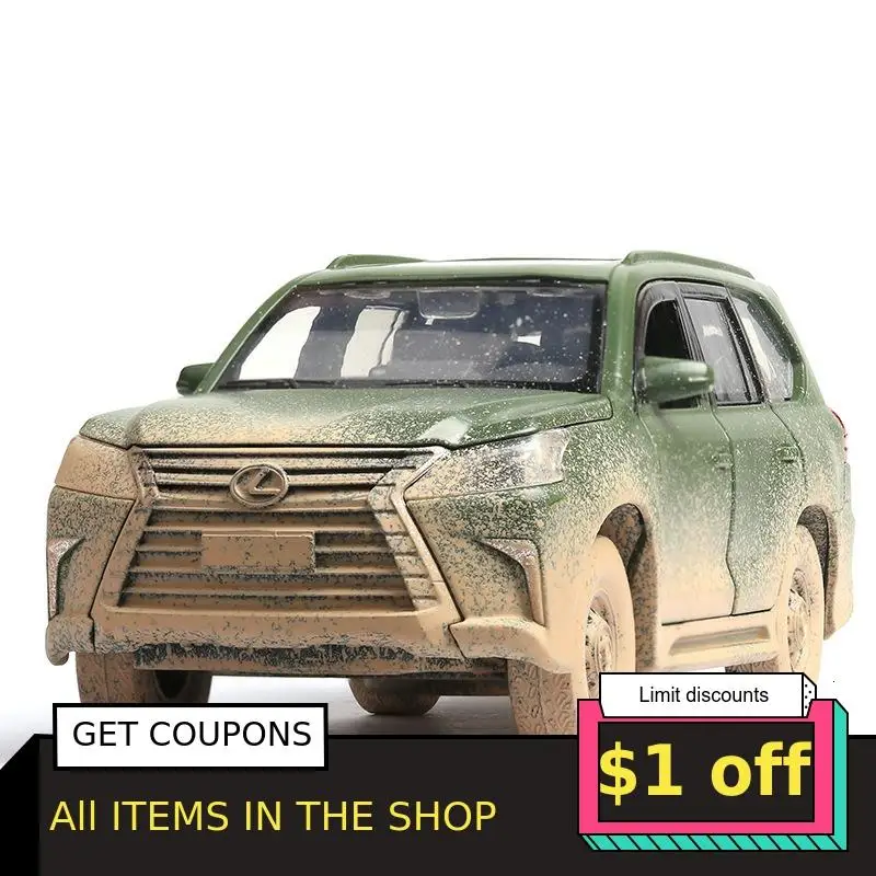 Горячие колеса 1/32 Lexus LX57 0 Высокая симуляция литой сплав литье под давлением