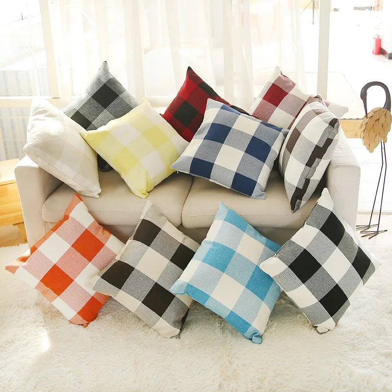 

Check pattern pillowcase explosion pillow pillow cushion cover pillowcase pillowcase