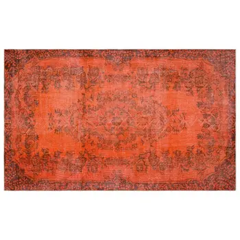 

Handmade Orange Vintage Overdyed Turkish Area Rug 165x269 Cm-5'5''X8'10''