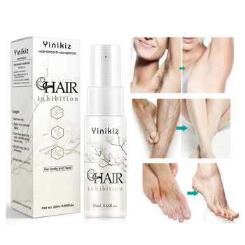 

20ml Permanant Hair Growth Removal Inhibitor Spray Beard Bikini Intimate Legs Body Armpit Painless Facial Stop Hair TSLM1