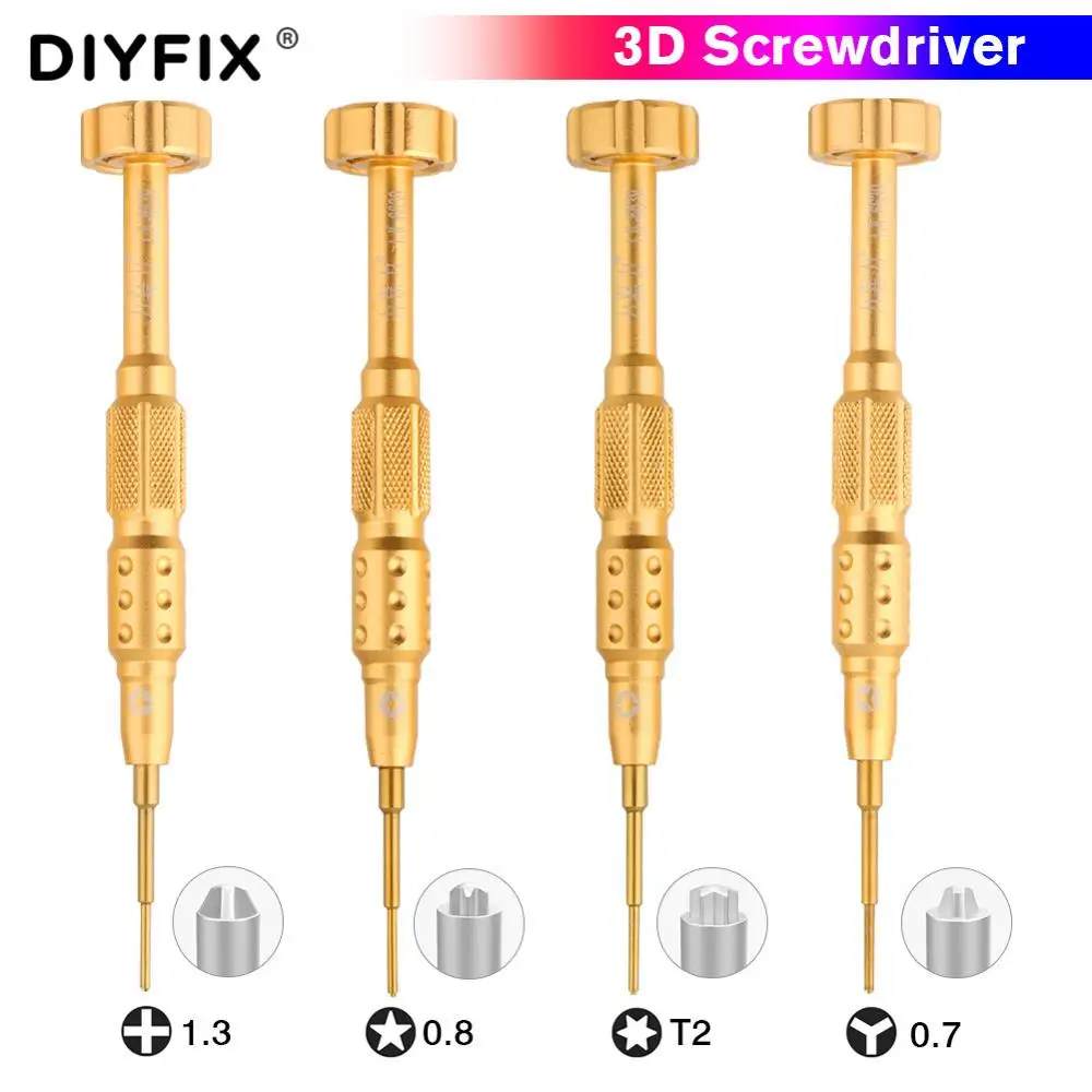 Diyfix 6639 4-In-1 Precision 3D Non-Slip Screwdriver Sets For Mobile Phone Repair Back Cover Removal | Инструменты