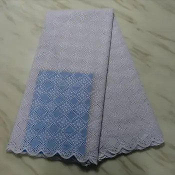 

White African Lace Fabrics Nigerian Cotton Lace Fabric With Stones For Dress High Quality Swiss Voile Lace In Switzerland (8-19
