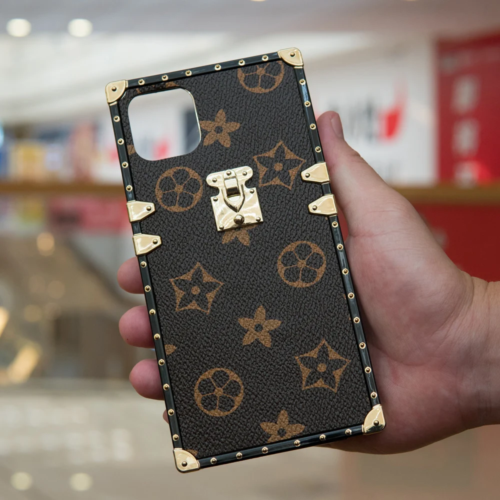 

Box Flowers Fashion Business For iPhone 11 Pro max 7 8 XR X XS Max Plus Leather Cases