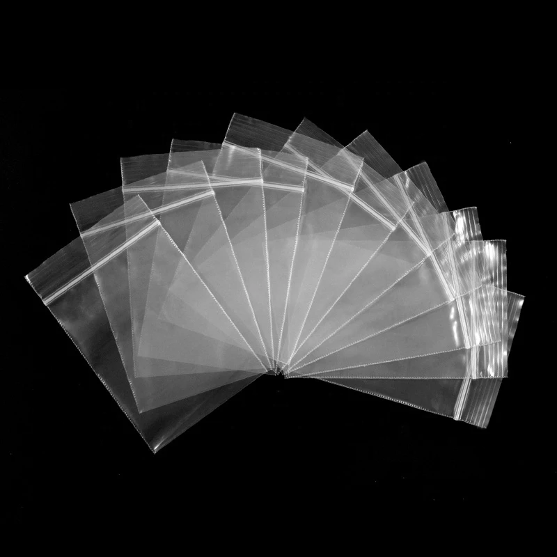 100 Pcs Heavy Duty Clear Zip Lock Bags