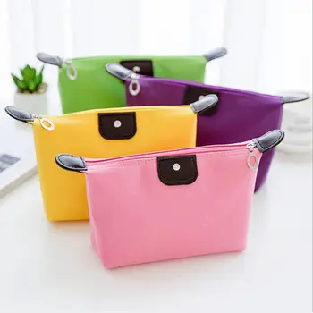 

Makeup Bags Solid color Cute Cosmetics Pouchs For Travel Ladies Pouch Women Cosmetic Bag Travel Toiletry Waterproof