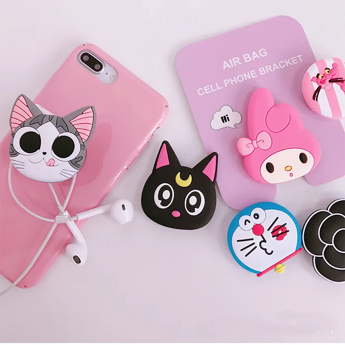 Новый мобильный телефон кронштейн милый hello kitty воздушный мешок стенд палец