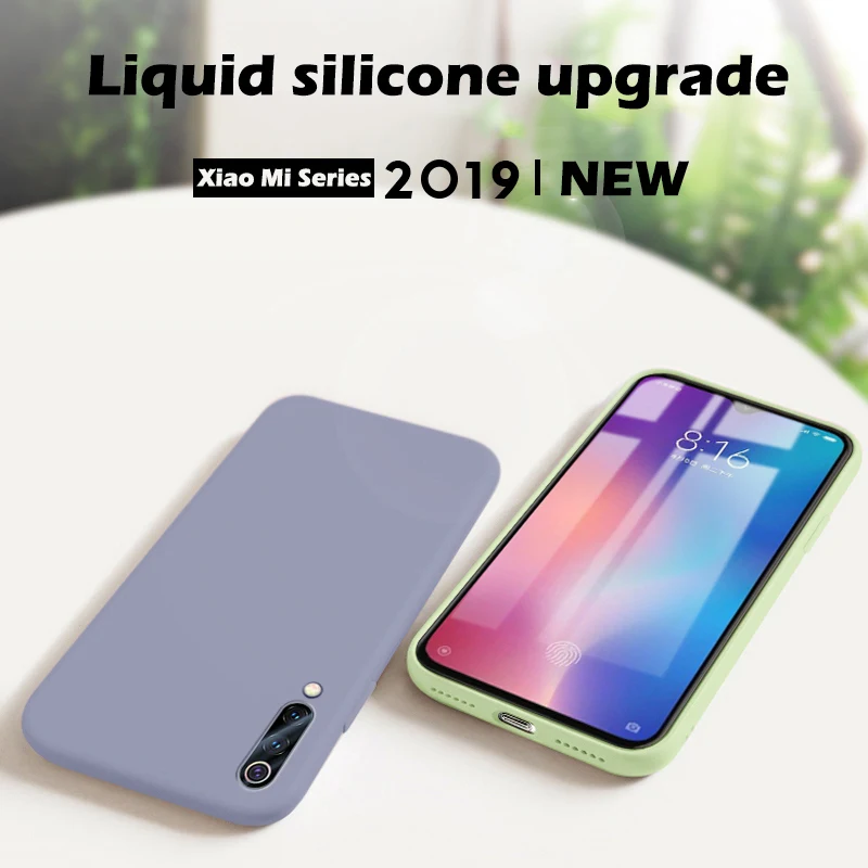 10 шт. жидкий силиконовый чехол для Xiaomi mi 9 SE 8 Lite CC9 CC9E mi 9T A3 A2 6 Play mi x 2 2S 3 Мягкая тонкая задняя крышка яркого цвета