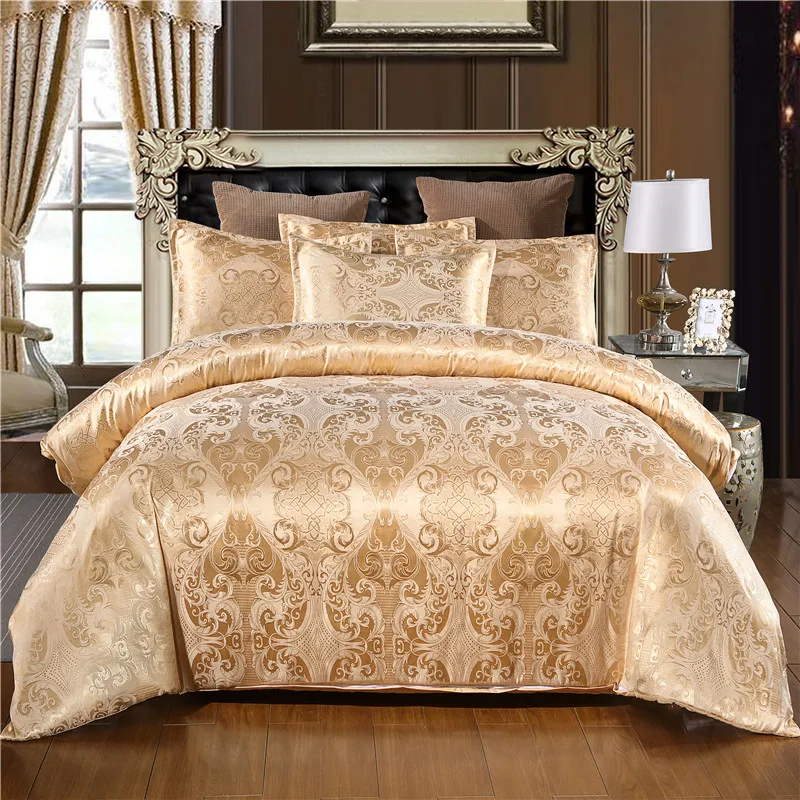 WarmsLiving Luxury Jacquard Bedding set Single Queen King Size Bed Linen Quilt Cover 100% polyester