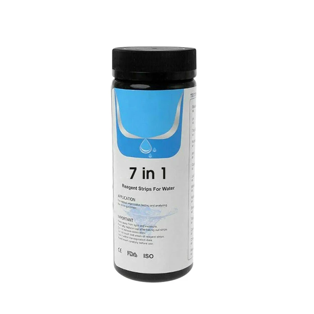 50Db 7 In1 Akváriumi Haltartály Víz Trópusi Tesztcsíkok Készlet Nitrit -Nitrát Ph -Tesztcsíkok Kh Gh No2 No3 Bróm Klór Teszt - Image 3