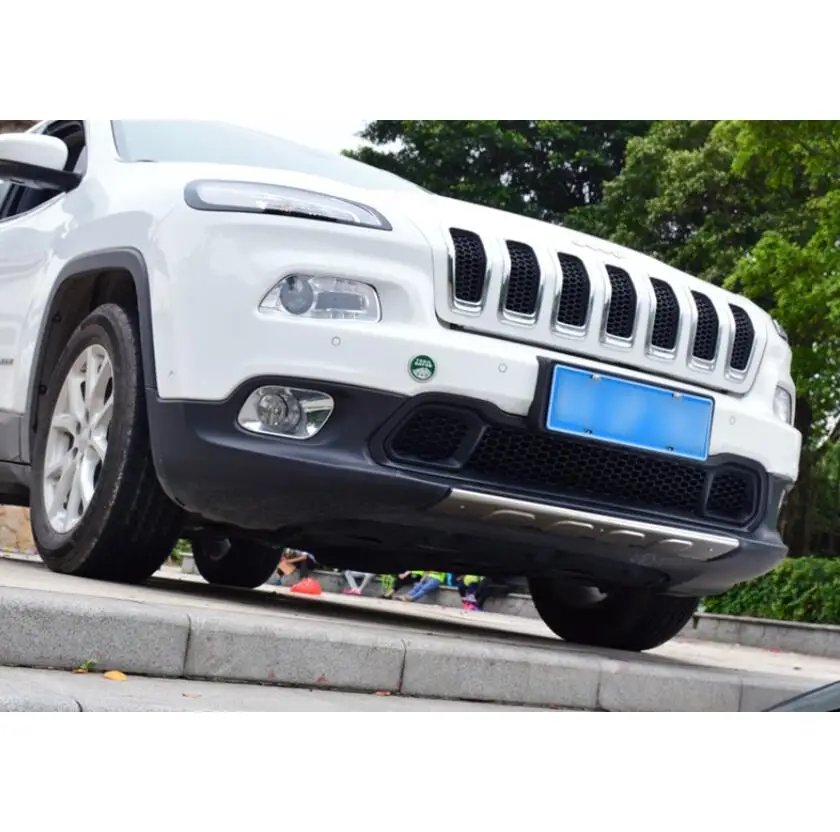Накладка на бампер автомобиля для Jeep Cherokee. защита на бампер из высококачественной нержавеющей стали передняя+ задняя автомобильные аксессуары