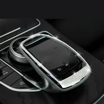 

For Mercedes-Benz W205 Mouse Control Trim Parts Rhinestone Style Console Frame
