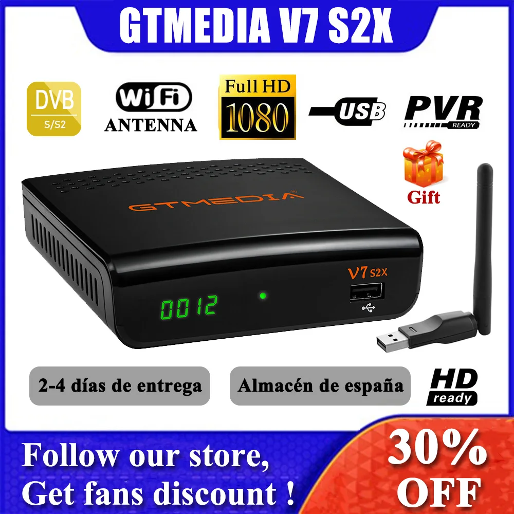 FHD DVB S2 GTmedia V7 S2X цифровой спутниковый ресивер обновленный gtmedia v7s hd 1080P приемник usb