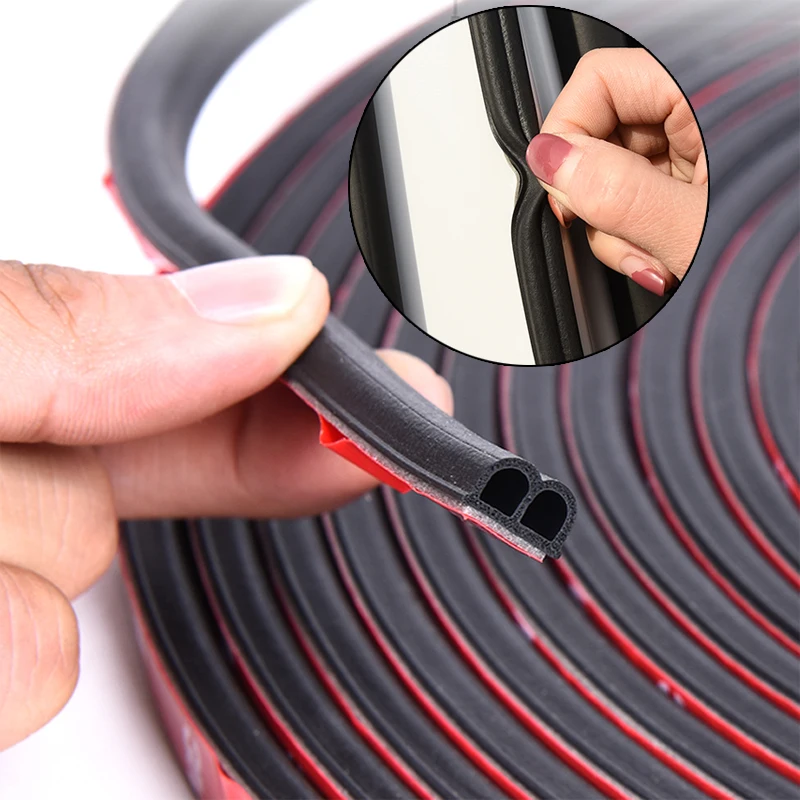 Universal 3 Meters Car Door Edge Seal Strips Rubber