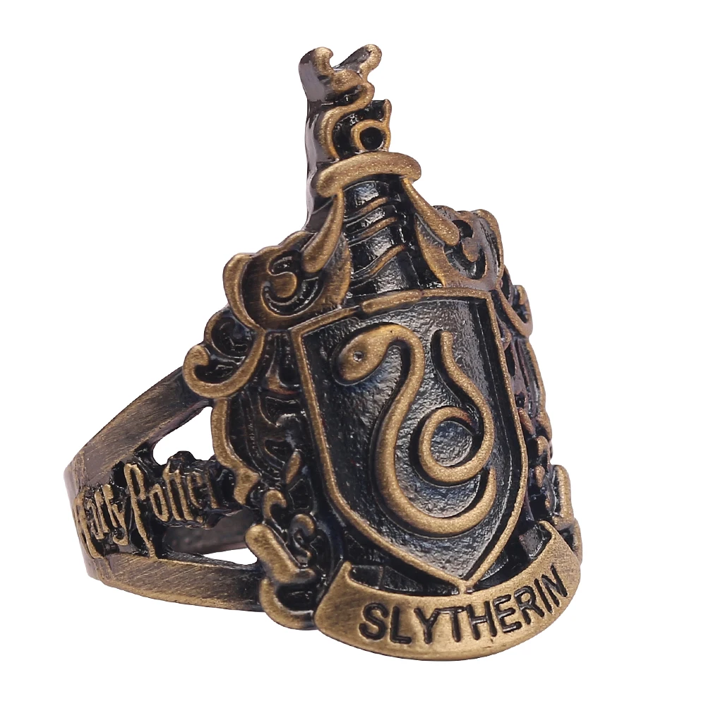 Магический школьный значок Хогвартс, кольцо Hufflepuff Gryffindor Slytherin Crawwin, сувенир, Золотой снитч «Дары смерти», кольцо для мужчин и женщин - Цвет основного камня: jz299