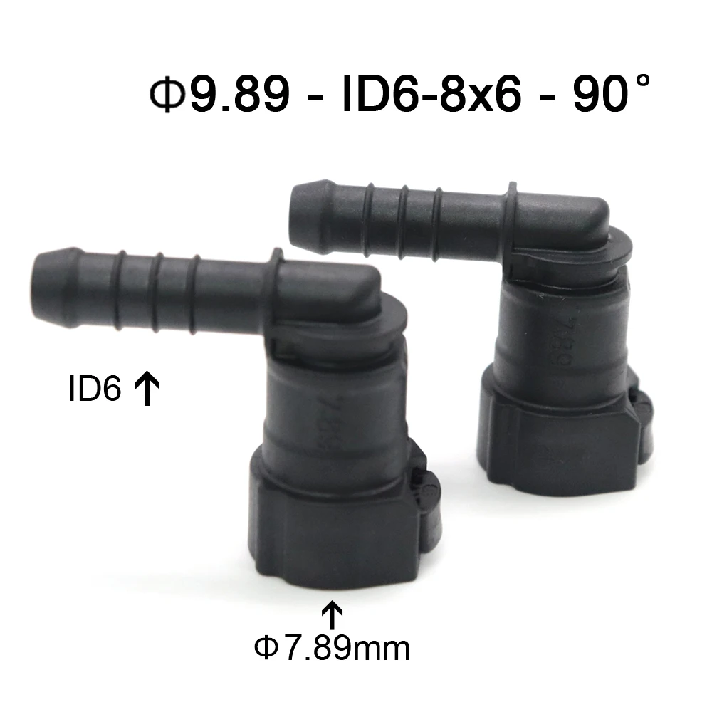 Connettore Rapido Per Linea Di Alimentazione Per Connettore Femmina In Plastica Per Auto 2 Pezzi Speciale 9.89Mm 9.89 Id6 8X6 90 Gradi Per Ford Transi