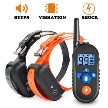 

800m Waterproof Dog Training Collar Rechargeable Pet Electric Shock LCD Display collar for small large dogs