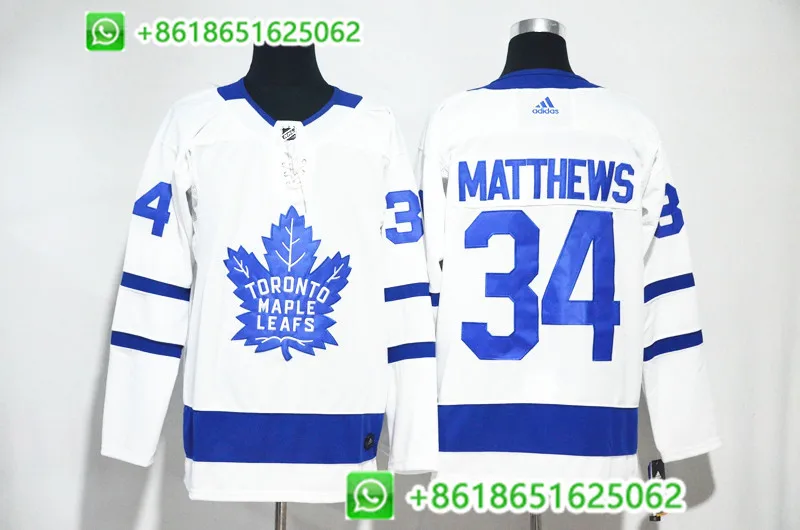 AS PIC Authentic Men's Toronto Maple Auston Matthews Mitchell Marner William Nylander John Tavares hockey jerseys - Цвет: AS PIC