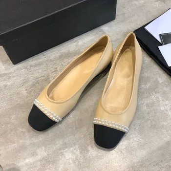 

2020 spring leather women's shoes sweet ladys leather women's shoes sheepskin women's shoes 34-41