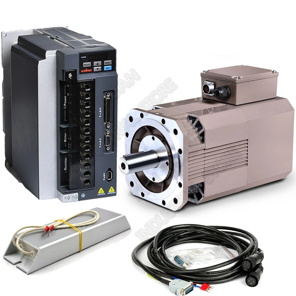15kw 20hp 8000rpm 94 7nm Acサーボスピンドルモータ駆動キット265ミリメートル3ph 380 12v定電力高速cnc旋盤フライス研削 Ac Motor Aliexpress