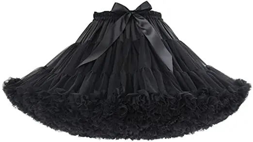 

White New Fashion Women's Pettiskirt 3-Layered Elastic Waist Chiffon Petticoat Puffy Tutu Tulle Skirt