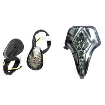 

2 PCS LED Turn Signal Indicator Light Lamp Flush Mount with Motorcycle Front Center Marker LED Pilot Light Headlight