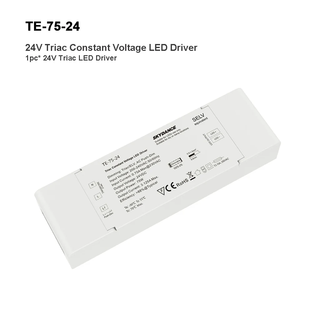 12 V Dimmer Switch75w Triac Led Dimmer Driver - Pwm Digital