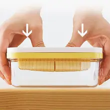 Слайсер для масла, резак из нержавеющей стали, слайсер для хлеба, торта, сыра, стеклянный хранитель, контейнер для хранения, Многофункциональные кухонные аксессуары