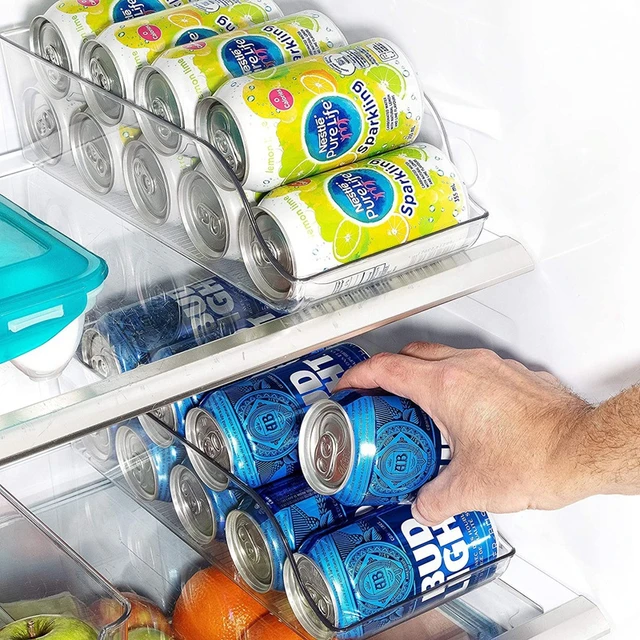 Refrigerator Organizer Bins Soda Cans Dispenser Beverage Bottle Holder for  Fridge Organizer Kitchen Drink Can Holder Storage Box - AliExpress