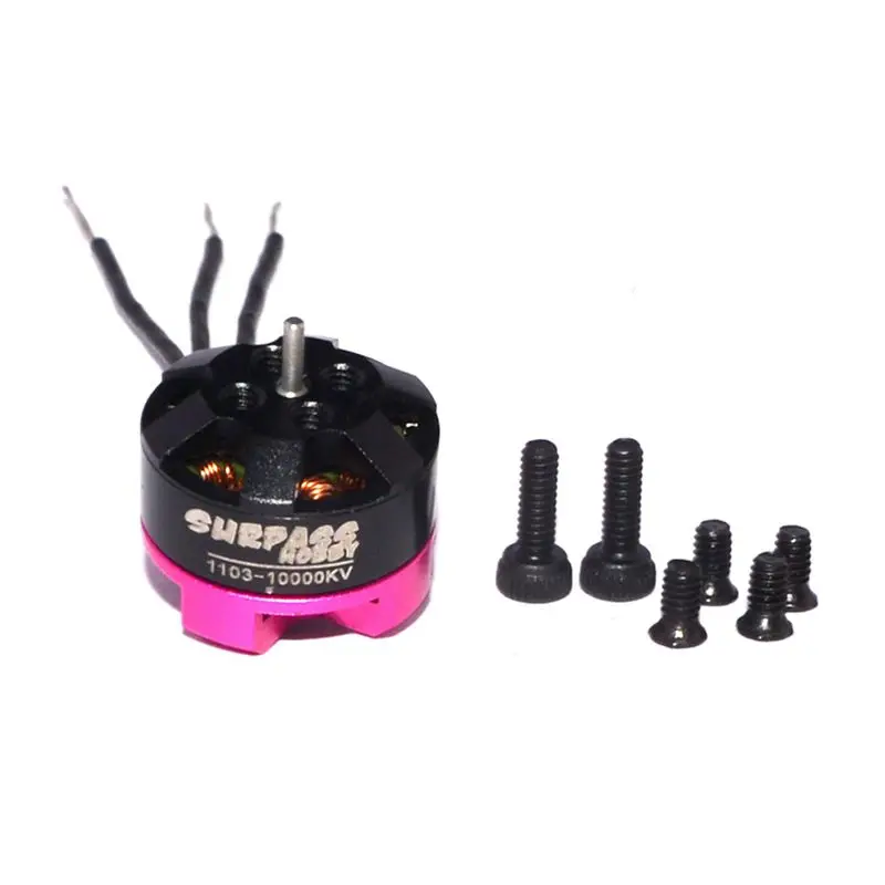 

Hot SURPASS HOBBY 4pcs 1103 10000KV 2S Brushless Motor CW/CCW for 80 90 100 Tiny mini FPV Racing Quadcopter