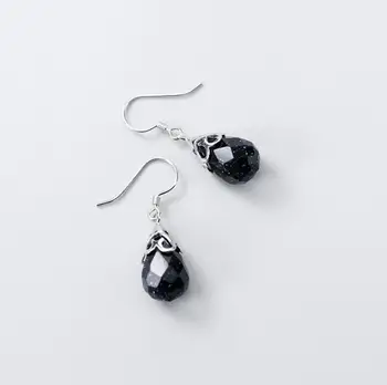 

Drop Earrings 100% 925 Sterling Silver Drop Earrings Silver Jewelry with Aventurine