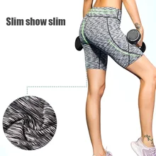 Удобные уличные домашние шорты для йоги с боковыми карманами животик контроль тренировки Леггинсы для йоги и бега X85