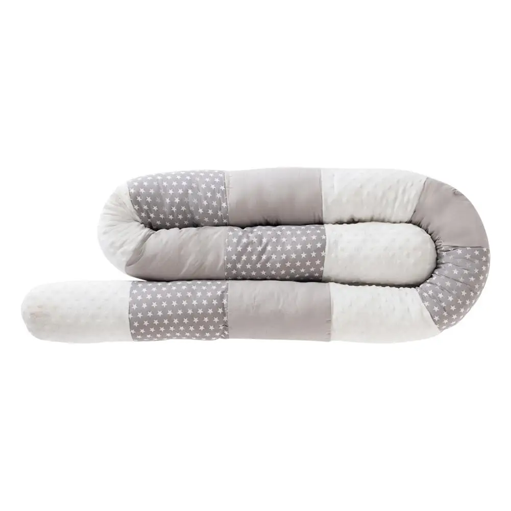 Новейший бампер змейка безопасный анти-столкновения кроватки бампер кроватка Подушка детская кровать Bumperbaby постельные принадлежности набор для новорожденной комнаты детская кроватка - Цвет: Gray