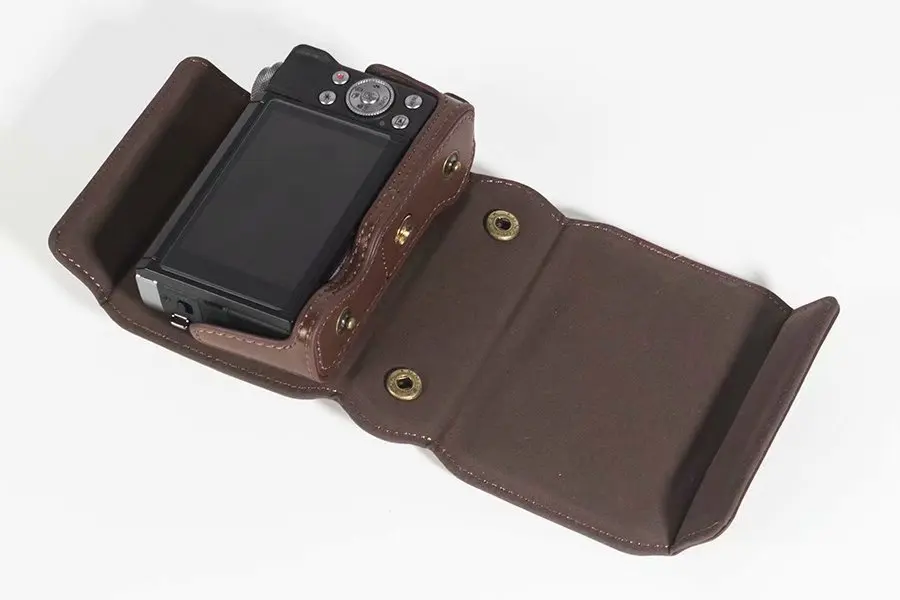 Роскошный PU кожаный чехол для камеры Сумка для Canon Powershot G7X III G7X Mark 3 чехол с ремешком открытый дизайн батареи