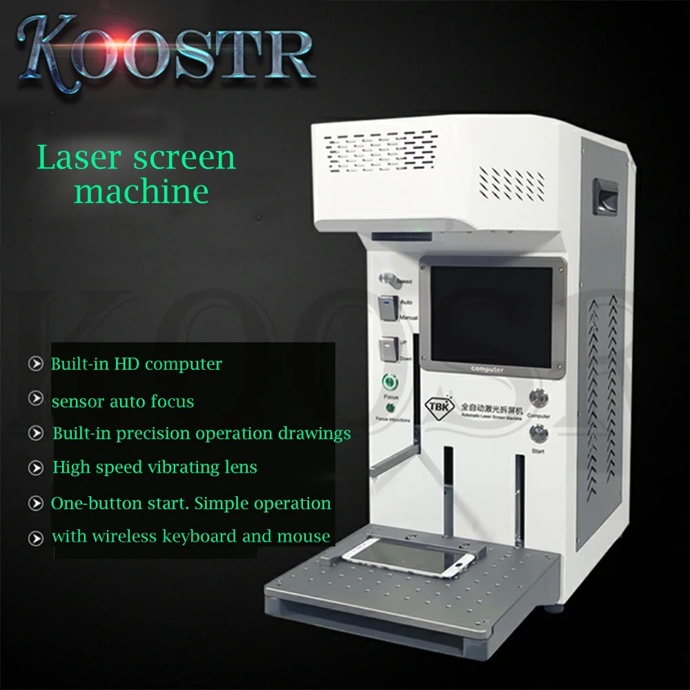

TBK Built-in computer Laser Separating Machine Laser Marking Machine For iPhoneX XS Max 8 8+ Back Glass Remover LCD Glass