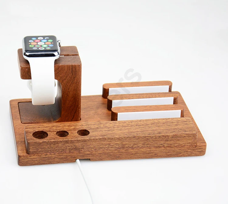 Station de charge en bois de bambou pour iPhone 12 Pro, support de  téléphone portable, socle de chargeur pour Apple Watch iPad, boîte de  rangement - AliExpress