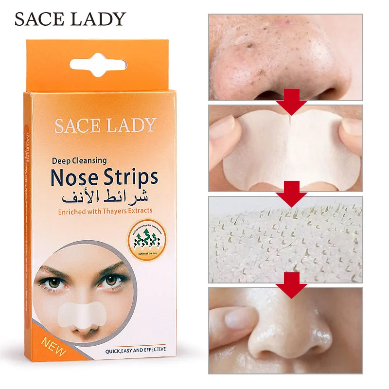 

MISS ROSE 6 Pieces Face Mask Blackhead Acne Remover Nose Mask Peeling Deep Cleansing Face Mask Firming Facial