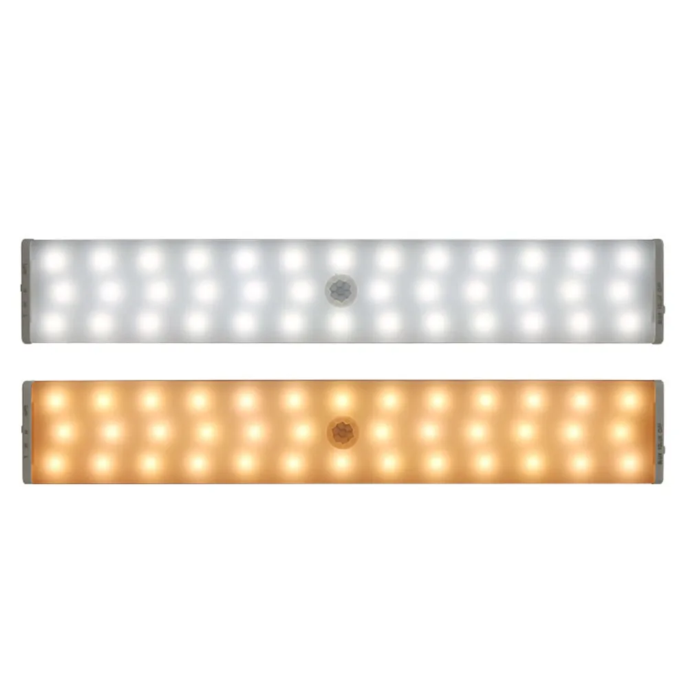 cheap 23 40CM led under cabinet light PIR motion sensor USB Rechargeable Night lamp Emergency light for Wardrobe,Closet
