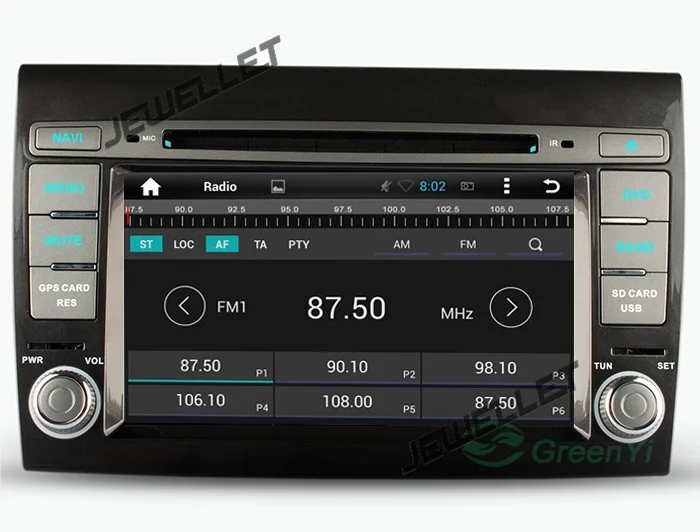 Четырехъядерный Android 9,0 автомобильный DVD gps Радио Навигация для Fiat Bravo, Ритмо 2007- с 4G/Wifi, DVR, 1080P OBD