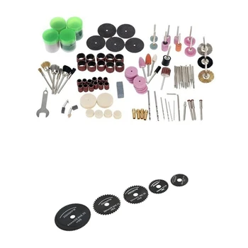 

6Pcs Metal HSS Circular Saw Blade Set Cutting Discs & 105Pcs Rotary Power Drill Grinding Sanding Polishing Disc Wheel