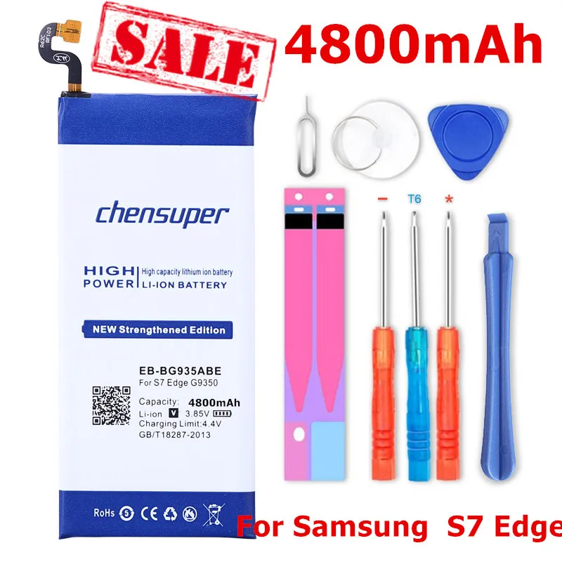 Новый аккумулятор 4800 мАч для Samsung Galaxy S7 Edge G9350 G935 G935F G935A G935V G935P G935T G935R4|battery for
