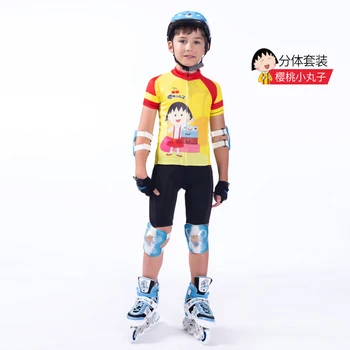 

Child Team Bike Jersey Sets Kids Cycling Set Riding Clothing Children Roller Skating Clothes Boy Sport Suit Girls Short Kits