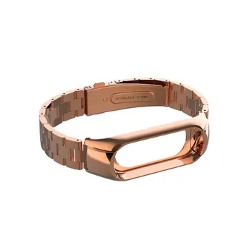 

Fashion Stainless Steel Wrist Strap Luxury Metal Wristband For Xiaomi Mi Band 3