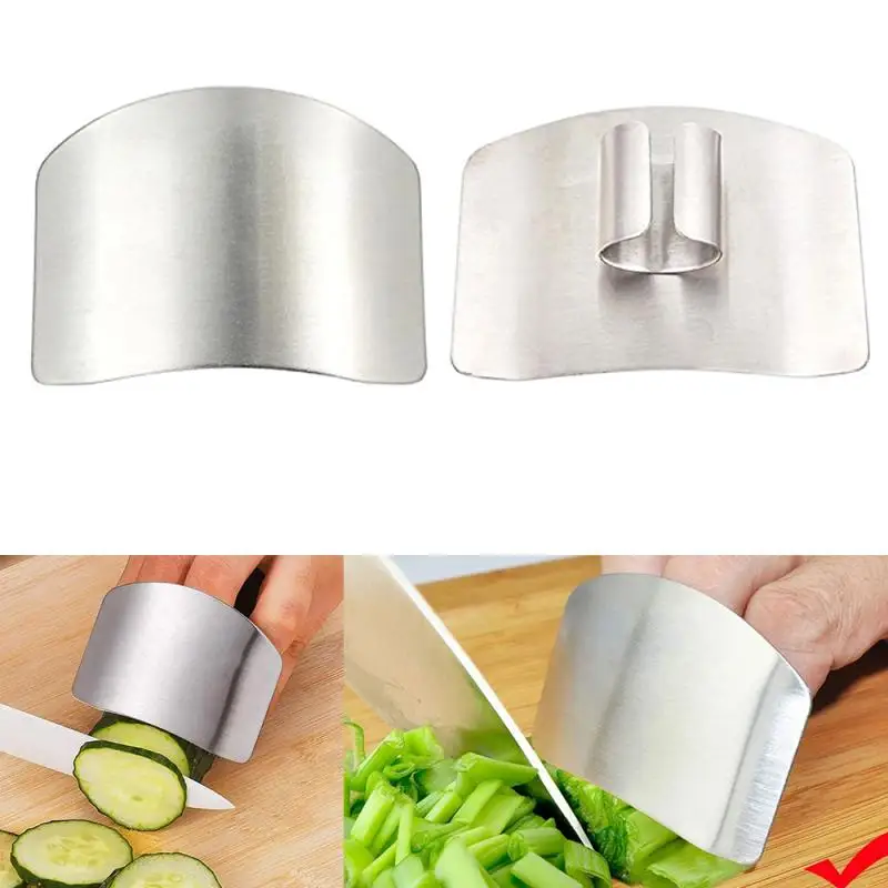 1Pc Stainless Steel Vegetable Cutter Finger Guard Protector Gadgets For Hand Safe Easy Cutting Cooking Tools Kitchen Accessories 1