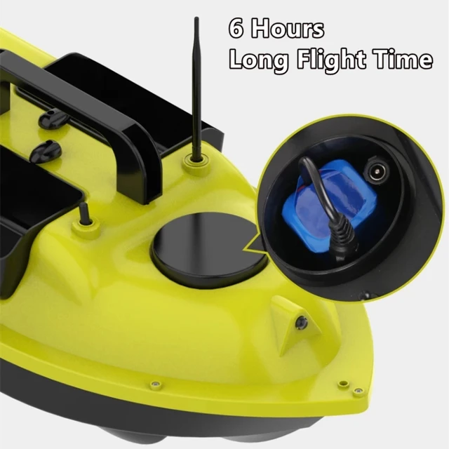 16 Point GPS Bait Boat 3 Hoppers 500M 2KG Load GPS Auto Feed Return Fishing Bait Boat With Fish Finder RC Fishing Finder Boat To 4