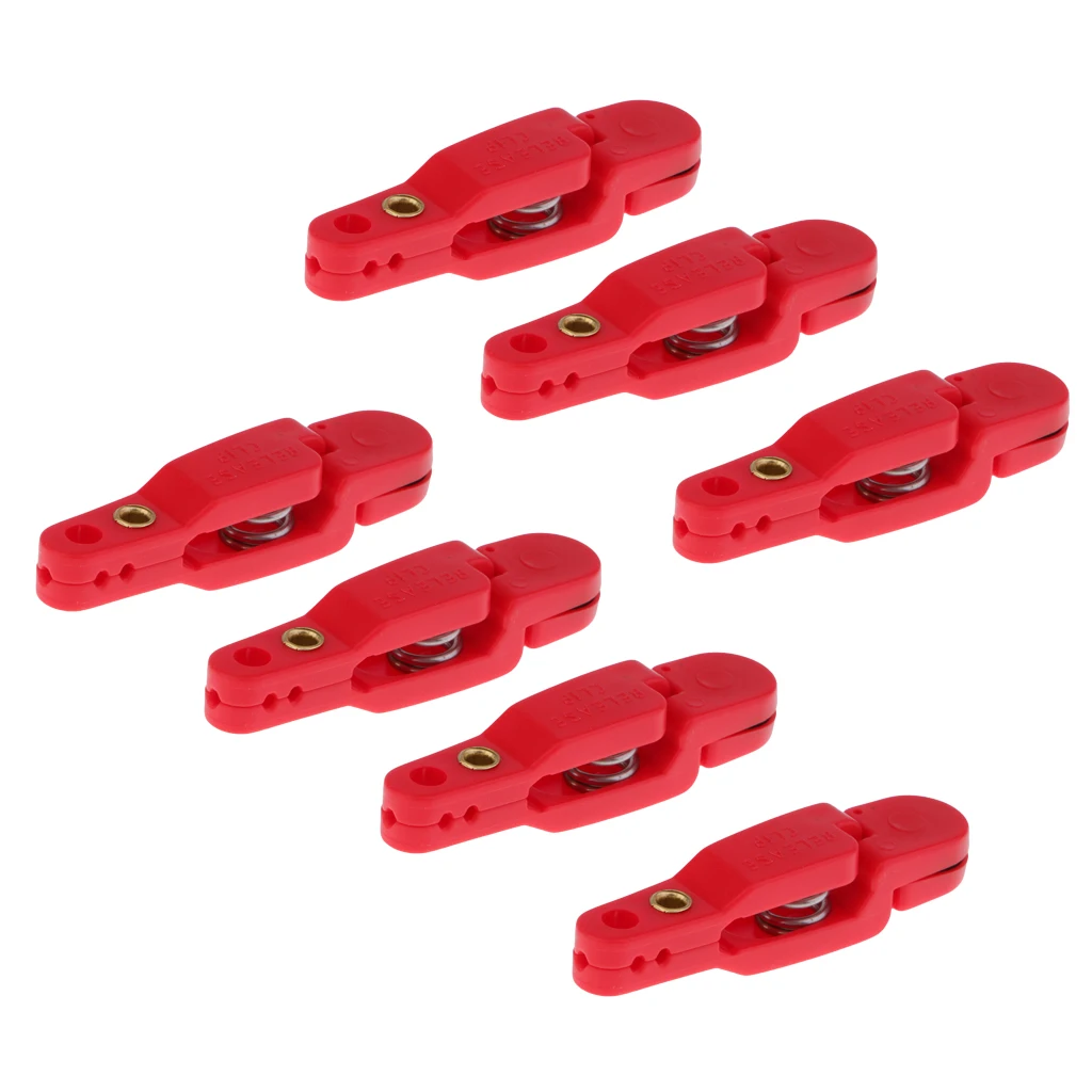 Line Release, 7 pcs Spring Snap Quick Release Clip for Weight Planer Board Outrigger Downrigger Power Grip Tackle Weight Clip